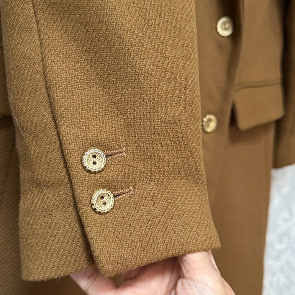 Zara Double-Breasted Tan Coat Medium - Picture 3 of 8